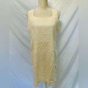 Valerie Stevens Dress Womens Silk Linen Sleeveless A Line Sundress Sz 4 Preppy